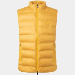 Doudoune sans manches unie jaune