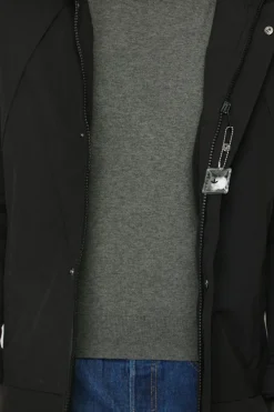 Doudoune semi-longue imperméable avec isolation thermique jusqu'à -20 °C noir