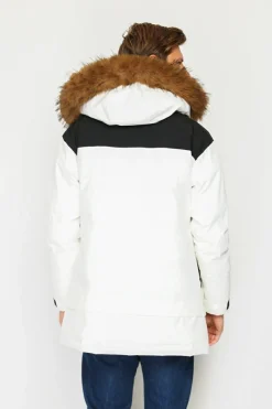 Doudoune semi-longue imperméable avec isolation thermique jusqu'à -20 °C naturelle