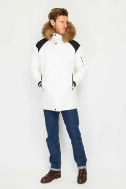 Doudoune semi-longue imperméable avec isolation thermique jusqu'à -20 °C naturelle