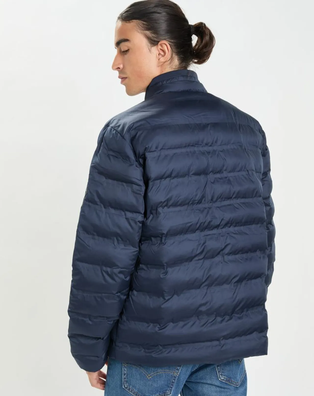 Doudoune unie bleu marine