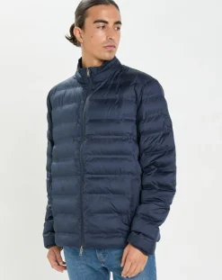 Doudoune unie bleu marine