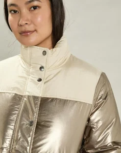 Doudoune Volfy Foil écru/bronze