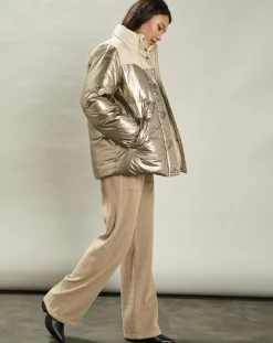 Doudoune Volfy Foil écru/bronze