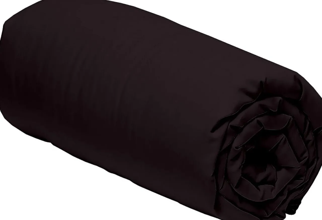 Drap housse 100% Percale de Coton noir