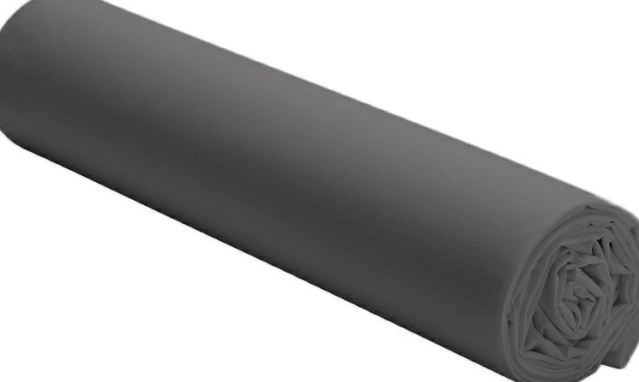 Drap housse 100% Percale de Coton gris magnet