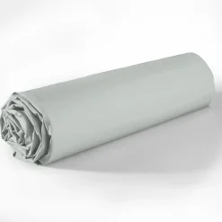 Drap Housse en coton bonnet 35 cm uni silver