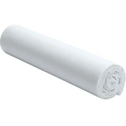Drap housse en percale de coton lavé bonnet 30 cm blanc nuage