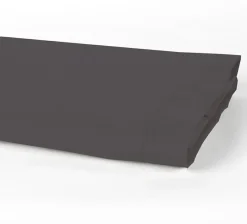 Drap plat 100% Percale de Coton gris