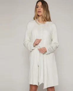 Déshabillé Classic blanc/beige