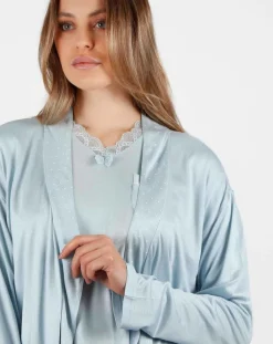 Déshabillé Soft Secret bleu ciel