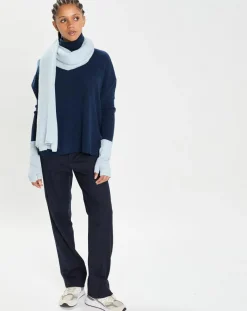 Echarpe 100% Cachemire Cascade icy blue