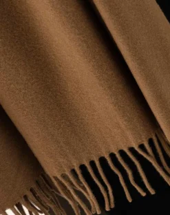 Echarpe 100% Laine Sandra camel - 160x54x10 cm