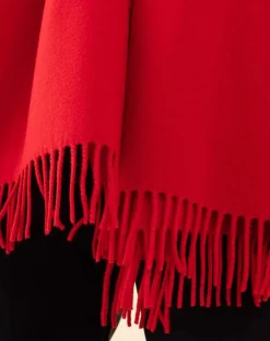 Echarpe 100% Laine Sandra rouge - 160x54x10 cm
