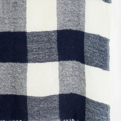 Echarpe 100% Laine Sidor noir/blanc - 200x66 cm