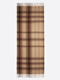 Echarpe à rayures noisette - 184x70 cm