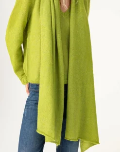 Echarpe en Kidmohair & Laine Lisam anis - 50x90 cm