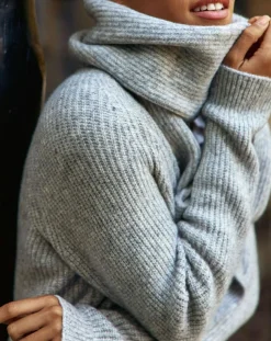 Echarpe en Laine mélangée Auden grise - 170x25 cm