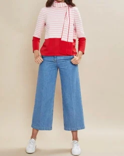 Echarpe Everest rayée rose/rouge - 160x20 cm