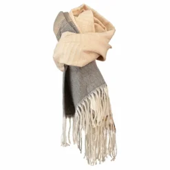 Echarpe Snude rayée écru foncé - 64x180 cm