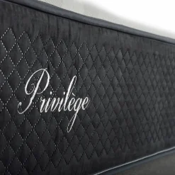 Ensemble Matelas + Sommier en bois Privilège anthracite/blanc - 90x190 cm