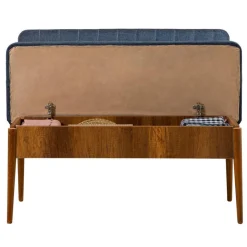 Ensemble table + 2 chaises + 2 bancs vina 1048 beige/bleu foncé