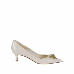 Escarpins à clous maxi crème