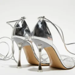 Escarpins à Strass Lizzy argentés - Talon 9,5 cm