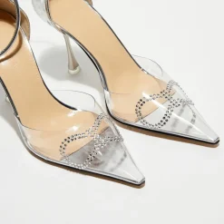 Escarpins à Strass Lizzy argentés - Talon 9,5 cm