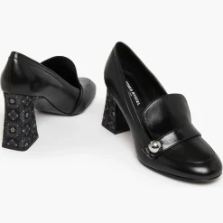 Escarpins en Cuir Honfleur noirs - Talon 8.5 cm