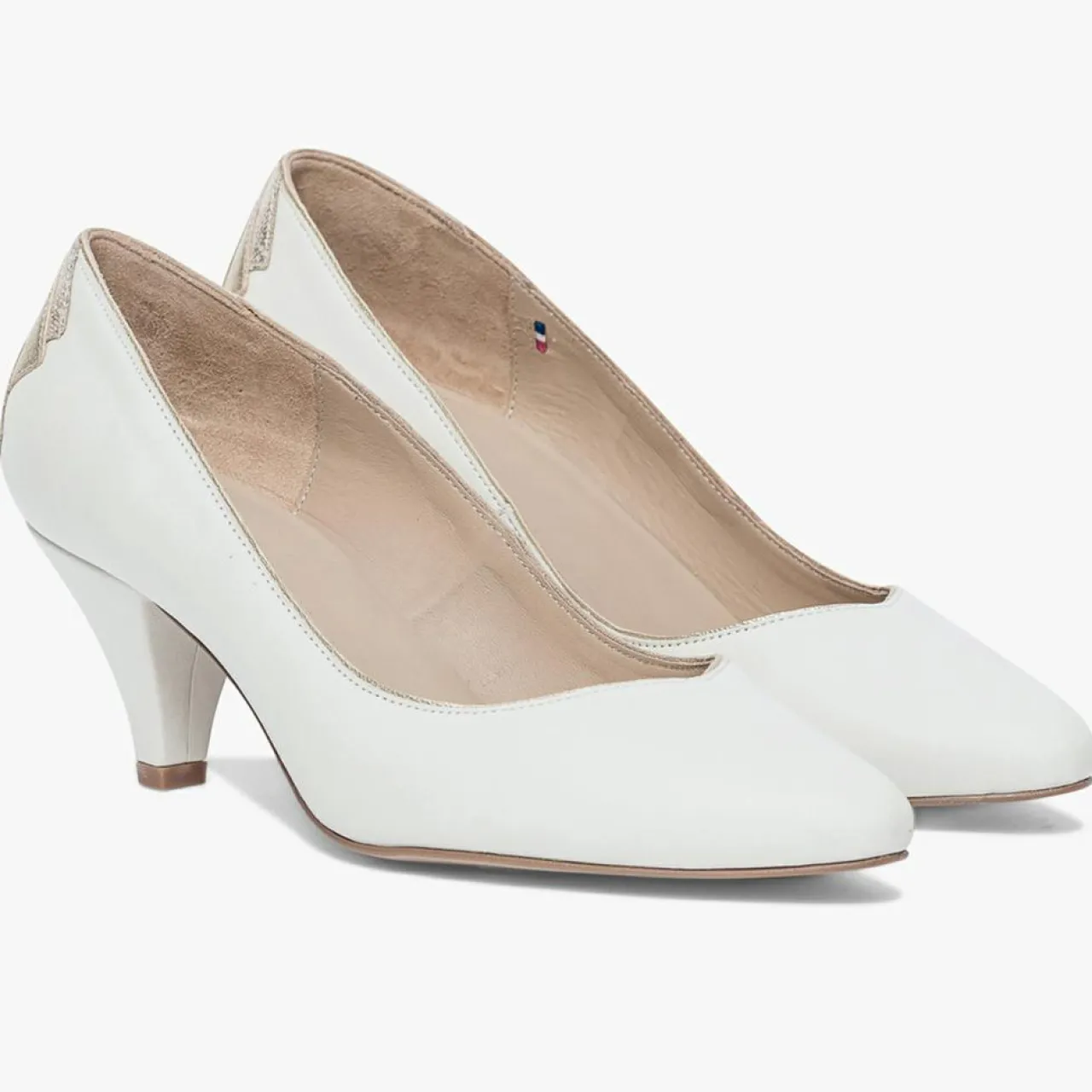 Escarpins en Cuir Izold blancs - Talon 6 cm