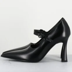 Escarpins en Cuir M6590 noirs - Talon : 9.5 cm