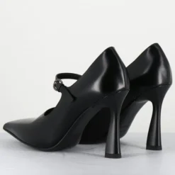 Escarpins en Cuir M6590 noirs - Talon : 9.5 cm