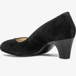 Escarpins en Velours de Cuir Irlande noirs - Talon 5 cm