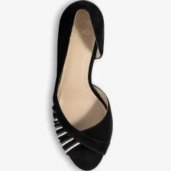 Escarpins en Velours de Cuir Delaware noirs - Talon 8.5 cm