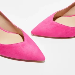 Escarpins en Velours de Cuir Anny 70 fuchsia - Talon 7 cm