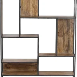 Etagere destructurée manguier stockholm naturel ciré - 110x25x125 cm