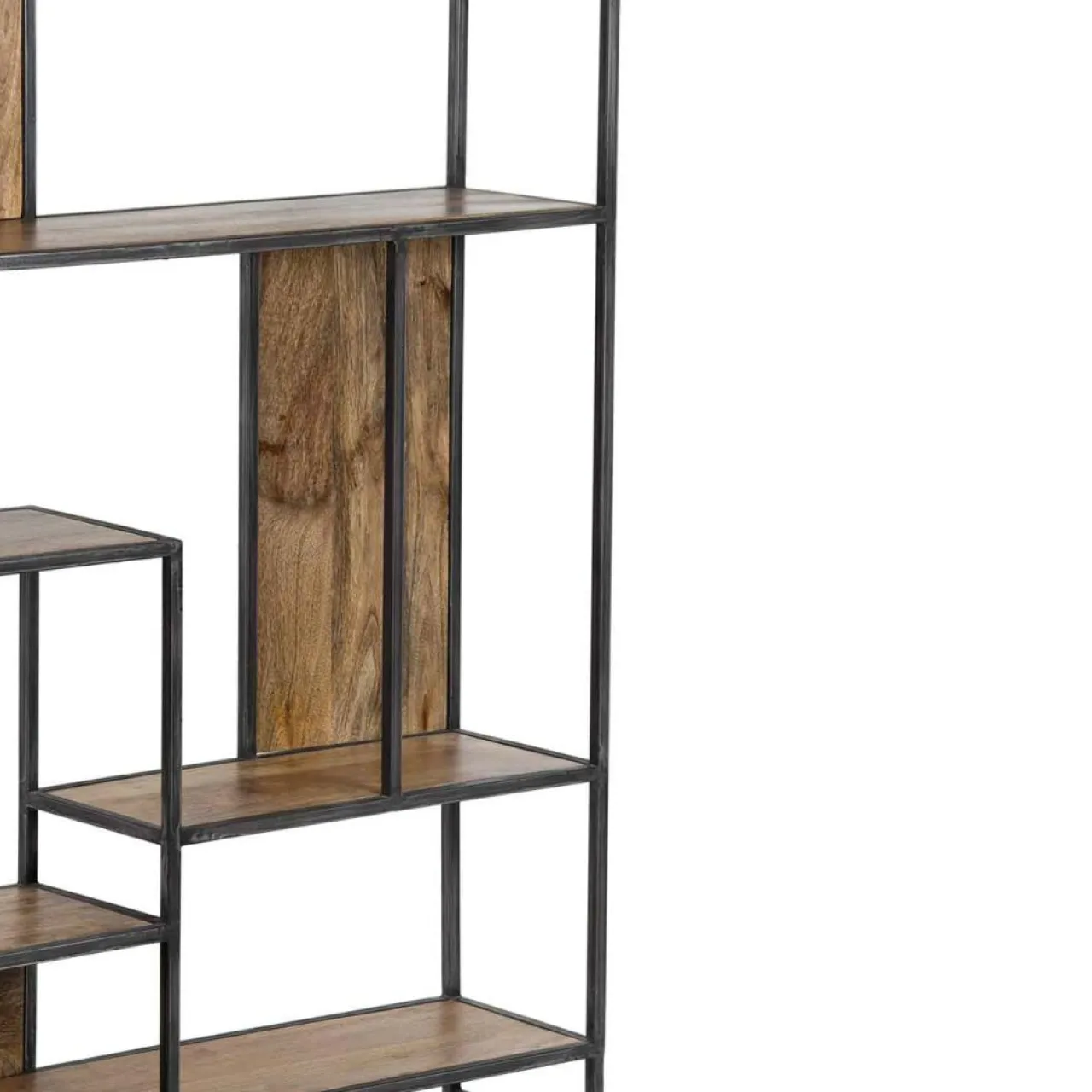 Etagere destructurée manguier stockholm naturel ciré - 110x25x125 cm