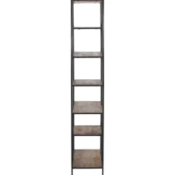 Etagère 6 niveaux manguier stockholm naturel ciré - 84x35x188 cm