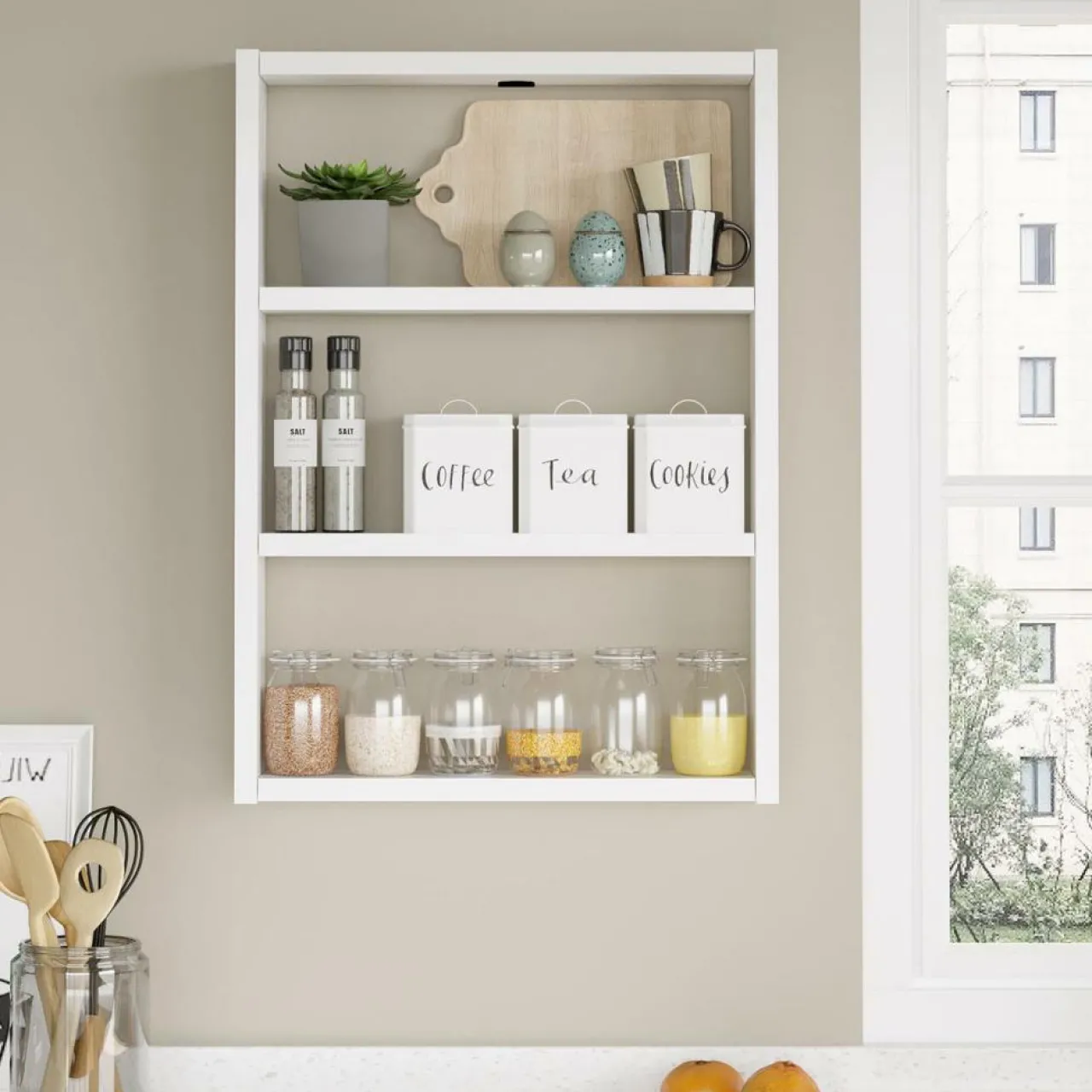 Etagère murale PR1 blanche - 43.2x60x9 cm