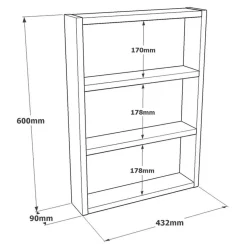 Etagère murale PR1 blanche - 43.2x60x9 cm