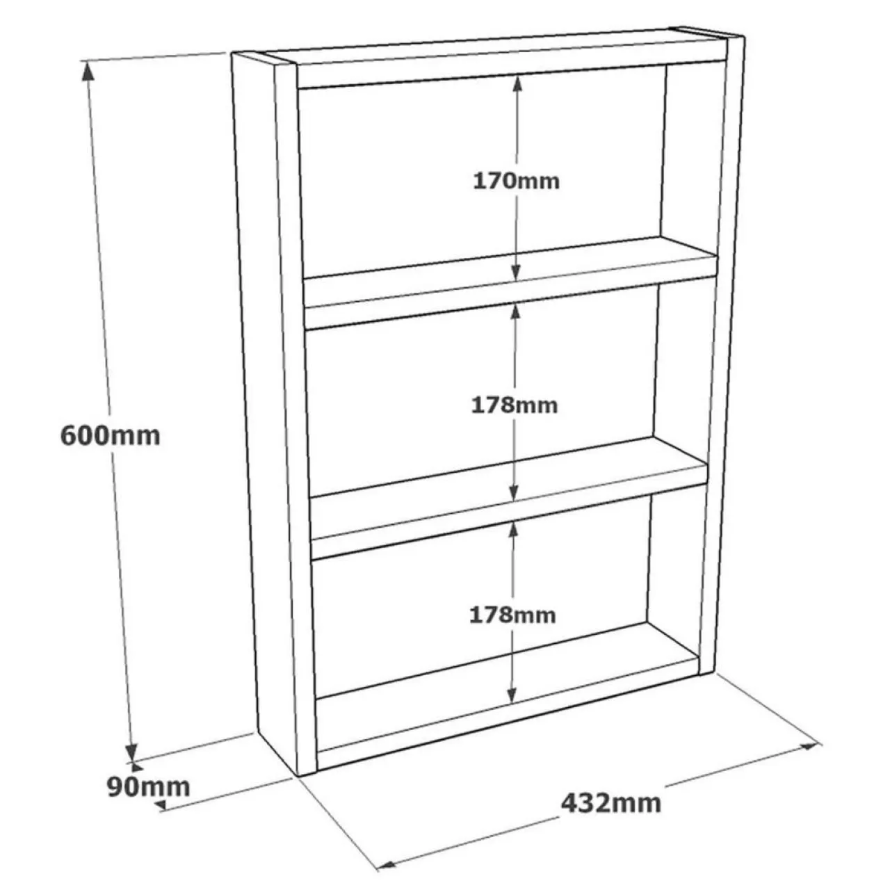 Etagère murale PR1 blanche - 43.2x60x9 cm