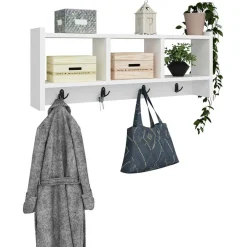 Etagère porte-manteau Star blanche - 75.6x35x22 cm