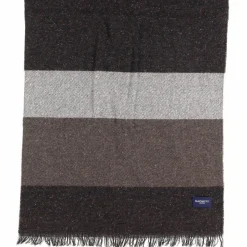 Etole en Laine mélangée à larges rayures marron