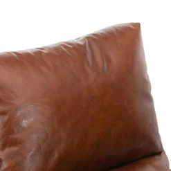 Fauteuil cuir damo marron - 63x99x99 cm