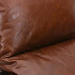 Fauteuil cuir damo marron - 63x99x99 cm