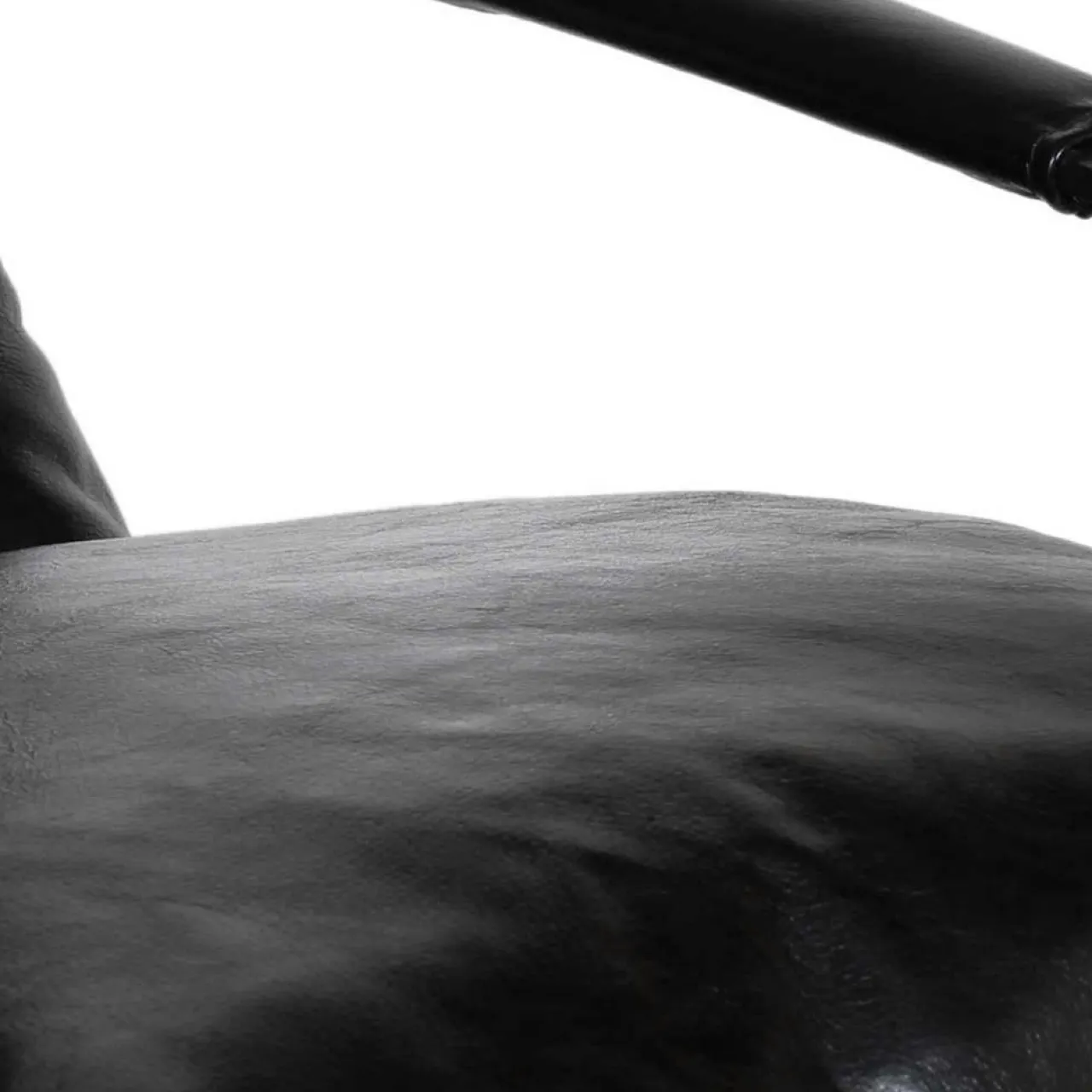 Fauteuil cuir damo noir- 63x99x99 cm