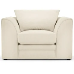 Fauteuil Quince Velours côtelé beige clair - 97x92x80 cm