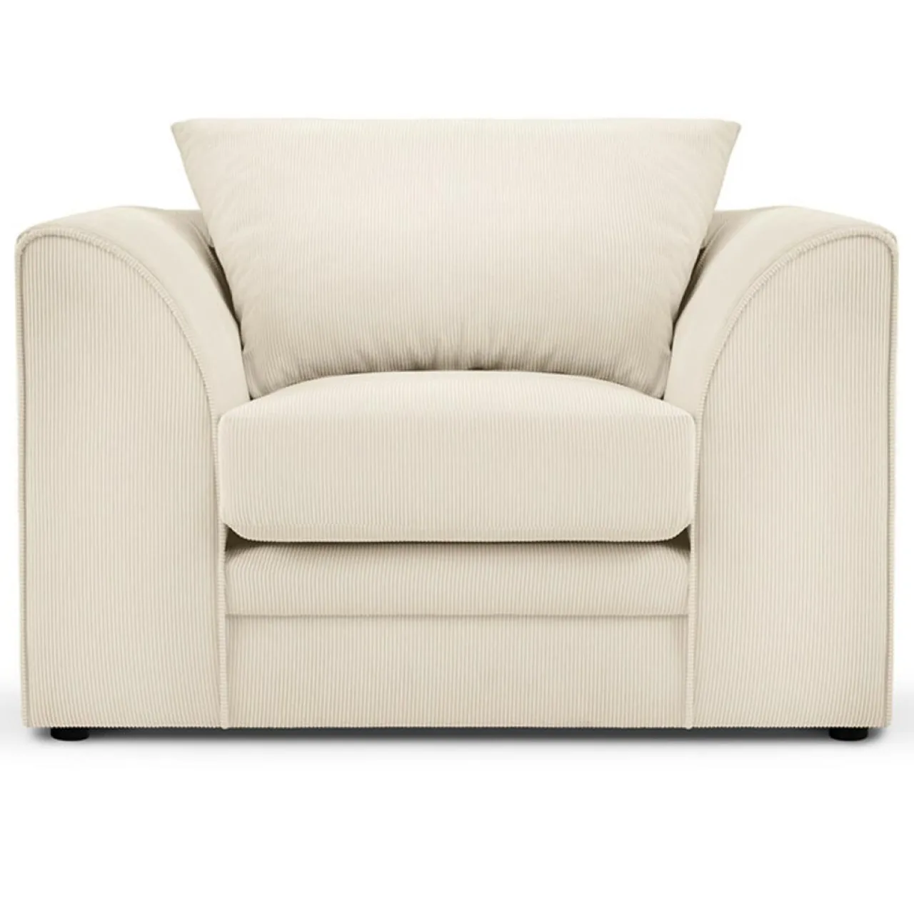 Fauteuil Quince Velours côtelé beige clair - 97x92x80 cm
