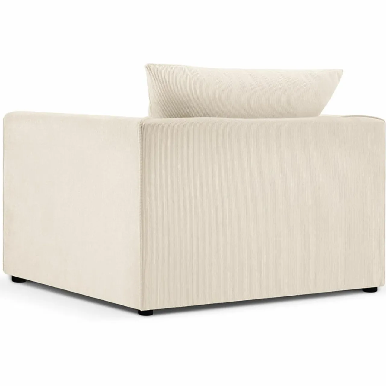 Fauteuil Quince Velours côtelé beige clair - 97x92x80 cm